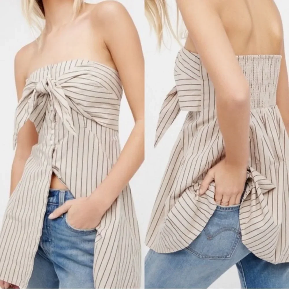 Free People Heartbreaker Stripe Tube Top XS